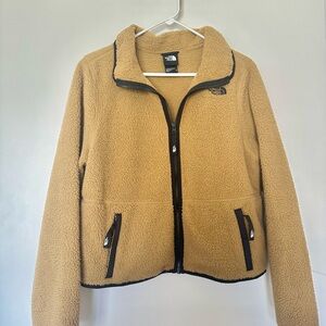 The North Face Japan Dunraven Mustard Fleece Sherpa Crop Zip Jacket Medium